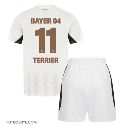 Camiseta Bayer Leverkusen Martin Terrier #11 Visitante Equipación para niños 2024-25 manga corta (+ pantalones cortos)